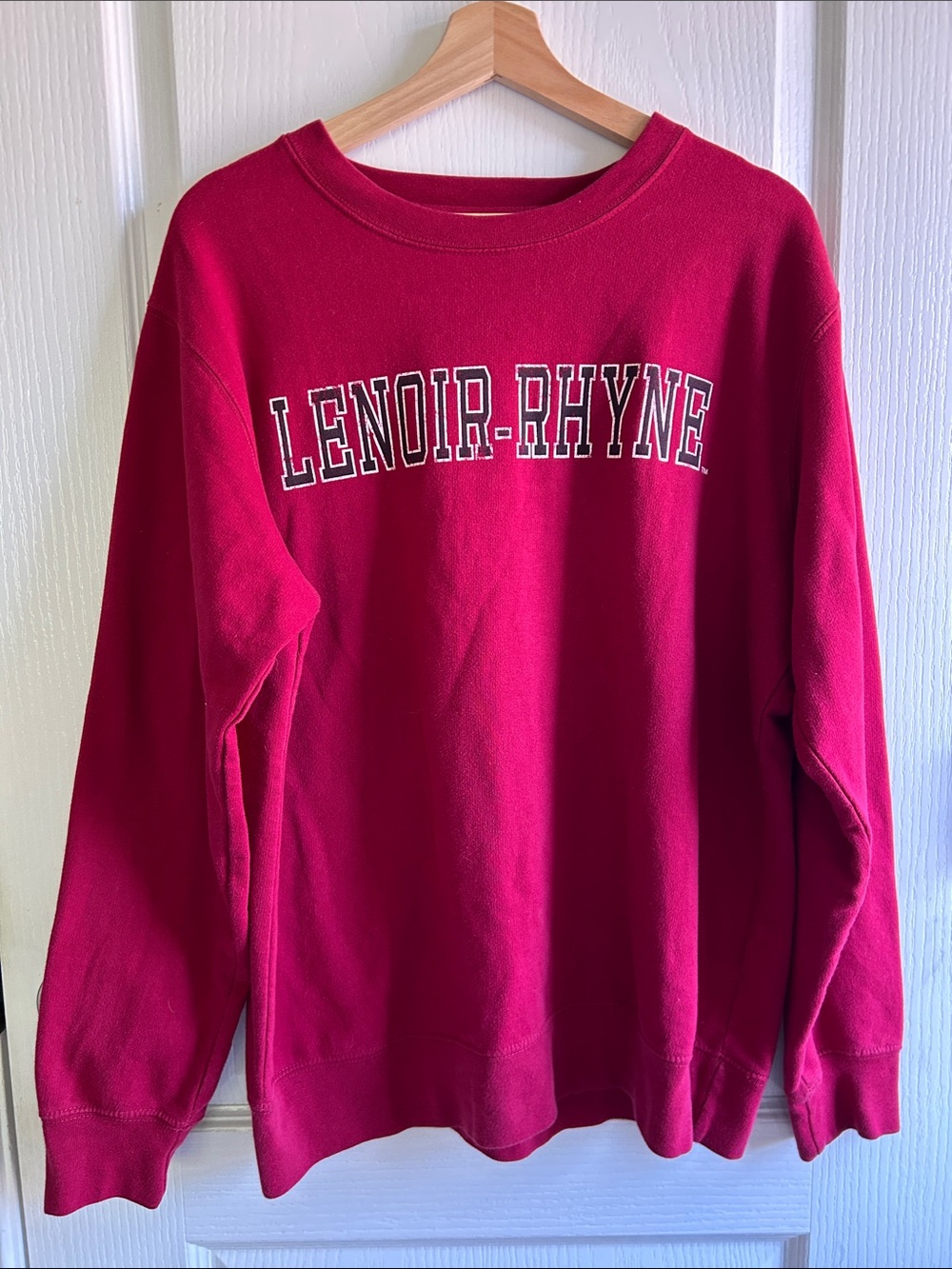 Lenoir-Rhyne Sport Red Crewneck Sweatshirt-Medium